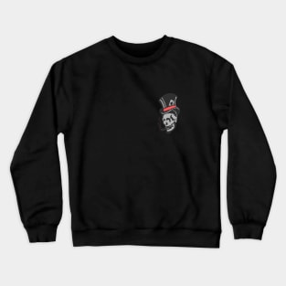 Small Skull in a Top Hat Crewneck Sweatshirt